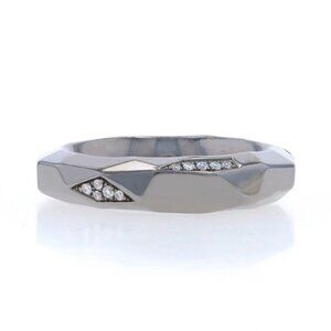 Mimi So Jackson Switch Stack Diamond Band White Gold 18k Black Rhodium Ring6 1/2